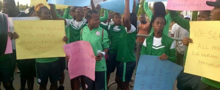 SHAME: Super Falcons Refuse To Leave Hotel, Demand For World Cup Bonuses