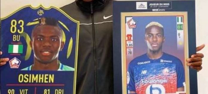 Victor Osimhen Receives Ligue 1 Player Of The Month Award
