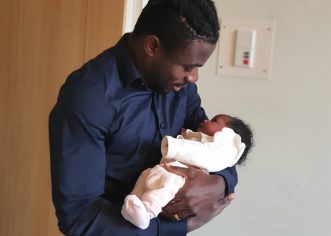 Moses Simon In Cloud Nine As Wife Delivers Baby Girl
