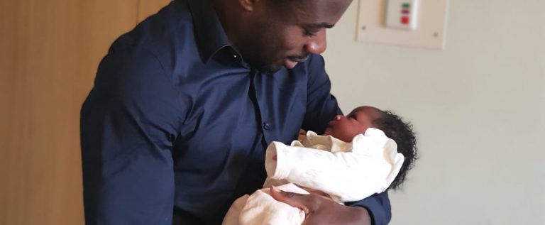 Moses Simon In Cloud Nine As Wife Delivers Baby Girl