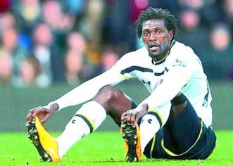 Emmanuel Adebayor Terminates Olimpia’s Contract After Four Months