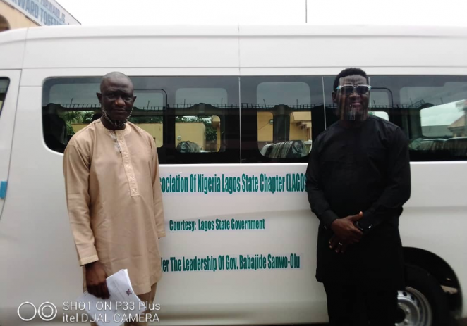 Lagos Governor, Sanwo-Olu Gifts SWAN 18-seater Bus
