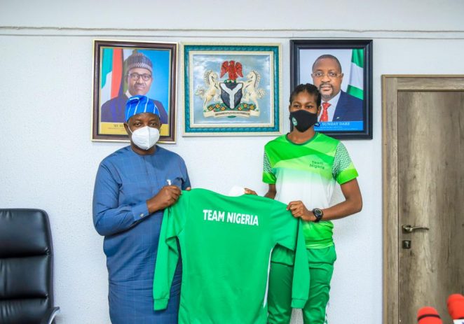 Minister Of Sports Receives Olympic-bound Anyanacho