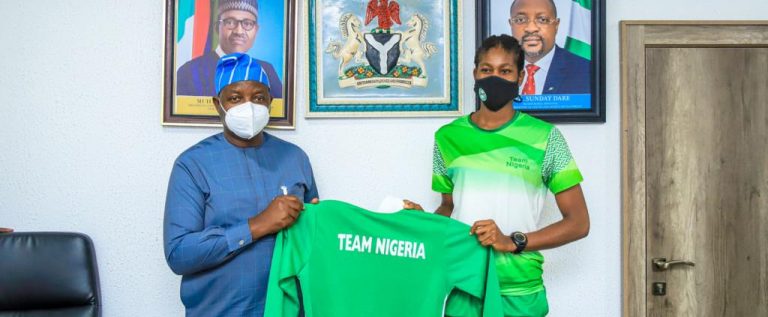 Minister Of Sports Receives Olympic-bound Anyanacho