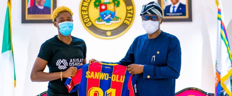 Lagos Governor Sanwo-olu Promises To Support Asisat Oshoala Foundation