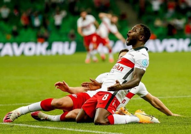 Moses Dedicates first Spartak Moscow’s Goal To End SARS Protesters