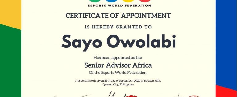 Sports Minister Congratulates Owolabi On World E -sports Appointment