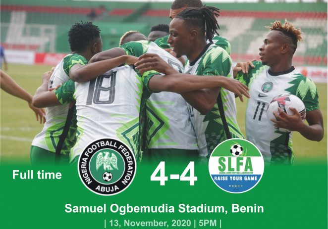 FIFA, CAF, React To Nigeria’s 4-4 Draw Against Sierra Leone