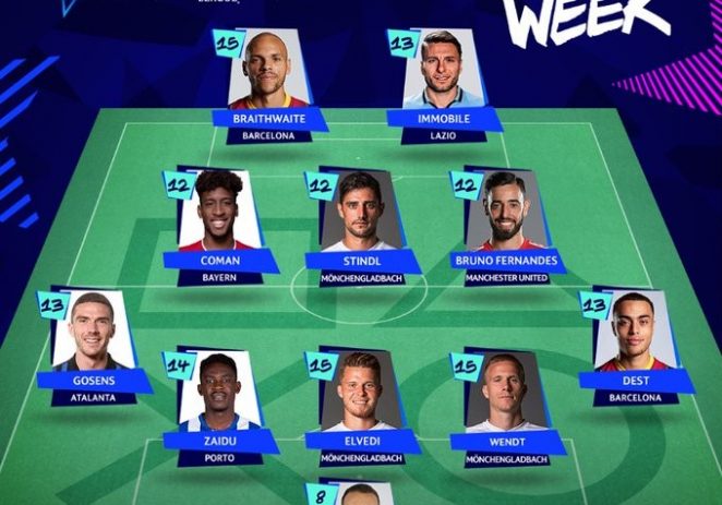 Zaidu Sanusi Named In UEFA Champions League Team Of The Week