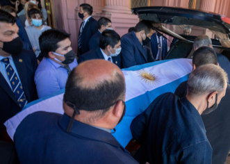Football World Mourns As Maradona Is Laid To Rest