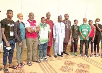 NATIONAL SHAME: Nigeria Olympic Contingents Arrive Tokyo In Arsenal Jersey
