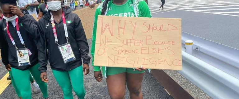 Disqualification: Nigeria Athletes Protest In Tokyo Over AFN, NOC, Sports Ministry’s Negligence