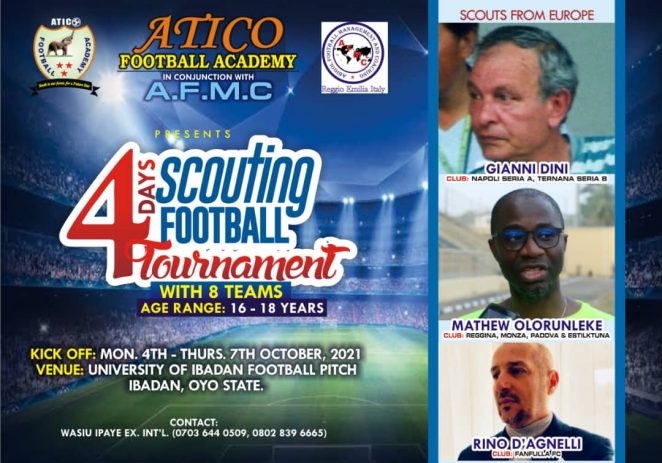 Eight Clubs To Battle For Atico Scouting Football Tournament