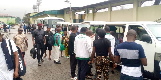 2021 National Youth Games: Team Bayelsa Depart For Zonal Elimination With 160 Contingent