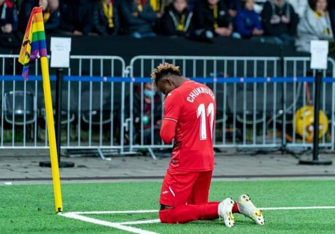 Samuel Chukwueze  dedicated First Champions League goal to God