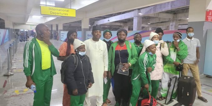 Nigeria Contingent Departs Abuja For 2021 World Weightlifting Championship In Uzbekistan