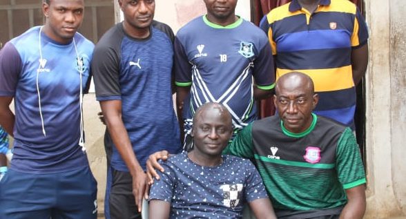 Tornadoes Visits Ex Golden Eaglets Player Who Suffered Career Ending Auto Crash 13 Years Ago, Donates Food Items, Cash