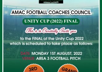 Third Edition Of AMAC Football Coaches Unity Cup Final Holds Today