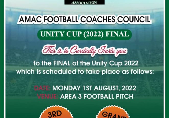 Third Edition Of AMAC Football Coaches Unity Cup Final Holds Today
