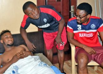 Rangers GM Visits Recuperating Ugochukwu Ugwuoke Who Underwent Knee Surgery