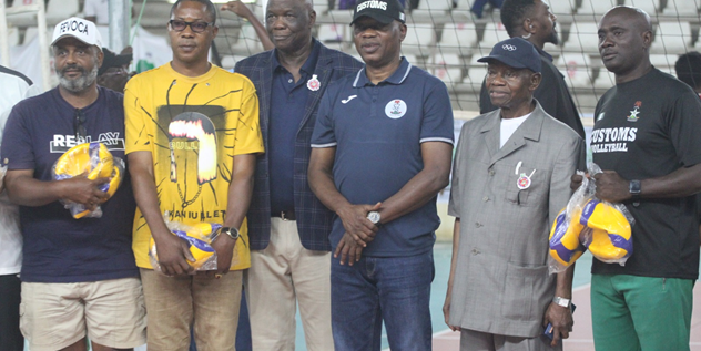 Customs CG Pledges Support For Volleyball Growth, Distributes Balls To Premier League Teams