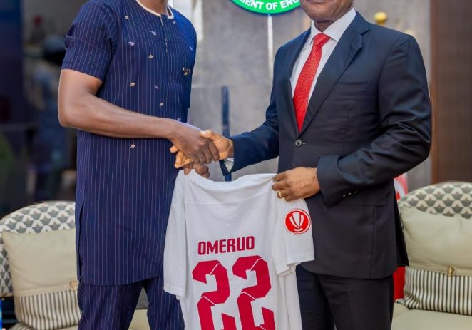 Gov Mbah Pledges to Support Kenneth Omeruo Football Scouting Project