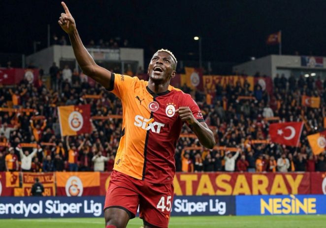 Osimhen Nets Twice as Galatasaray Thrash Erzurumspor in Turkish League
