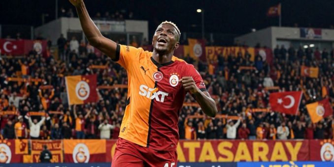 Osimhen Nets Twice as Galatasaray Thrash Erzurumspor in Turkish League